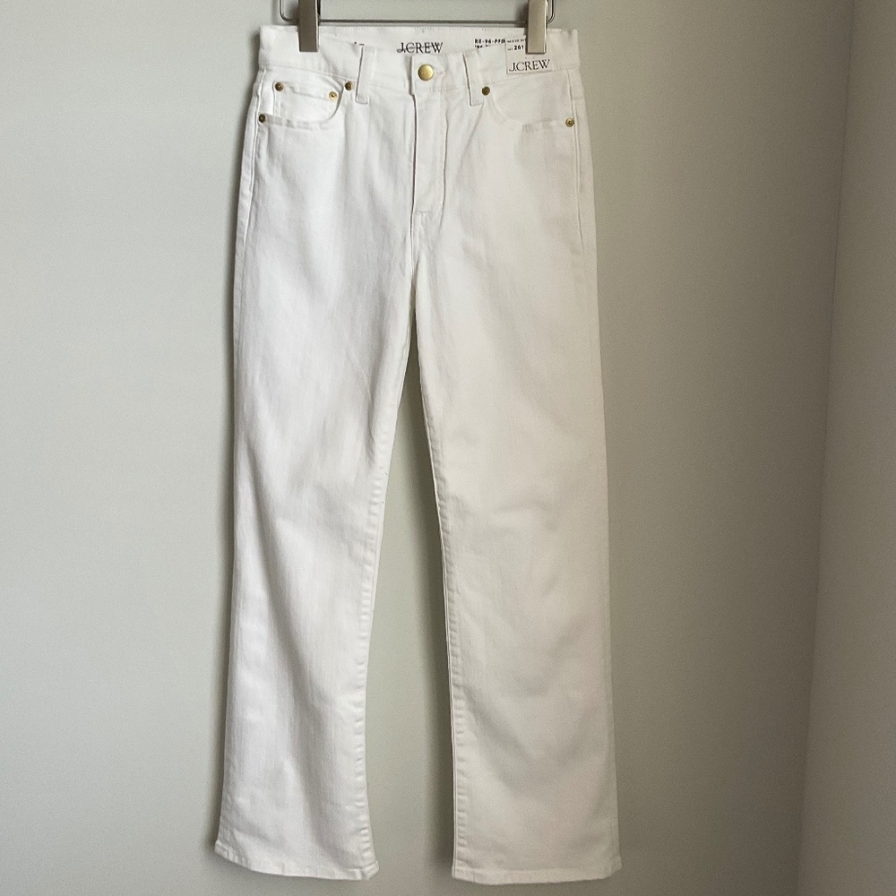 J Crew High Rise Kick Out Jeans White Size 26 Tall - Picture 4 of 6